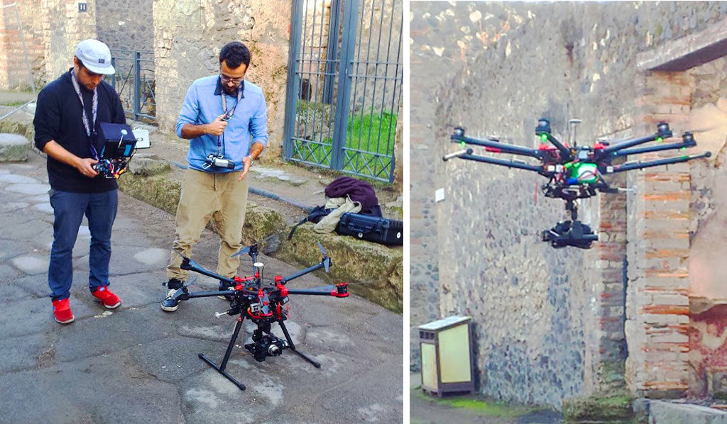 Raising Pompeii Aerial Filming for TV Documentary